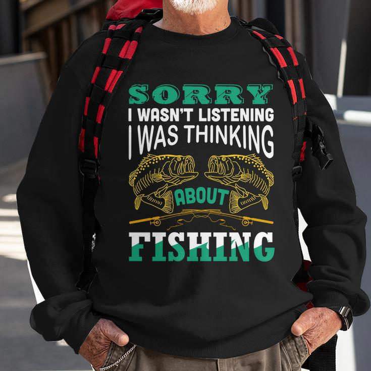 Thinking About Fishing Funny Tshirt Sweatshirt Gifts for Old Men