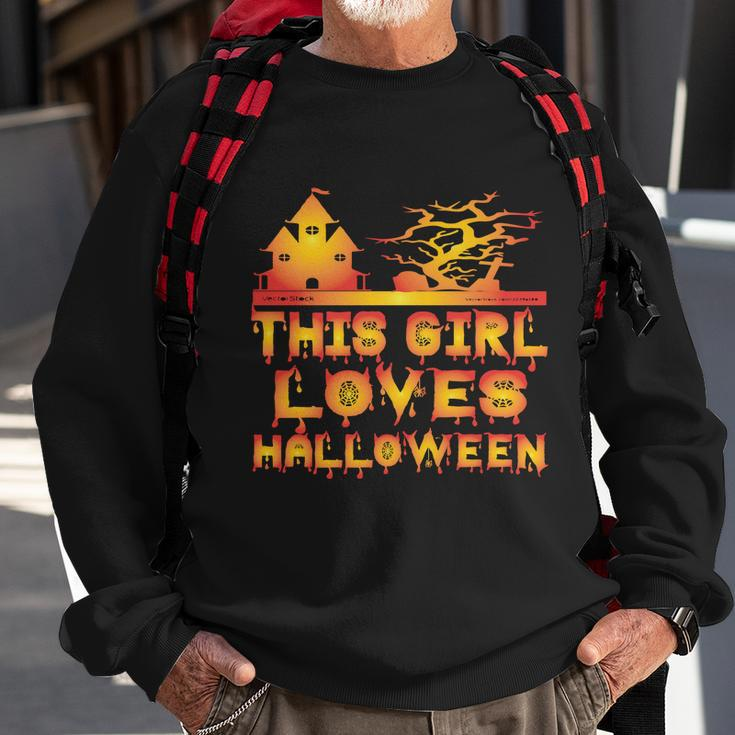 This Girl Loves Halloween Funny Hallloween Quote Sweatshirt Gifts for Old Men