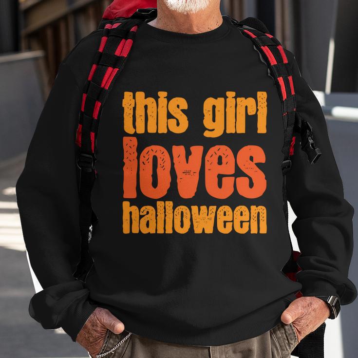 This Girl Loves Halloween Funny Halloween Quote Sweatshirt Gifts for Old Men