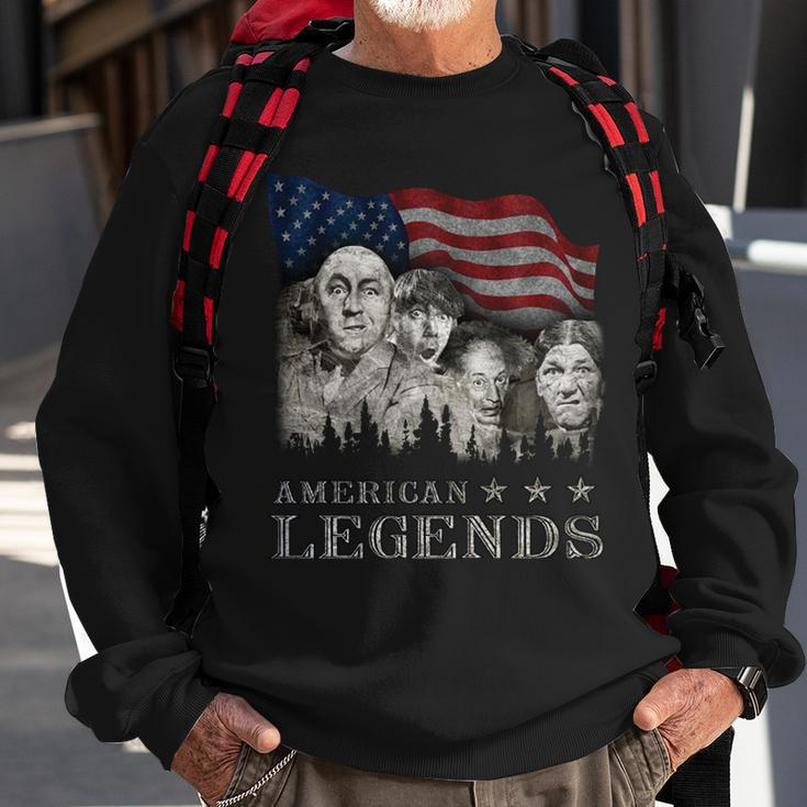 Three Stooges - American Legends Usa Flag Sweatshirt Gifts for Old Men