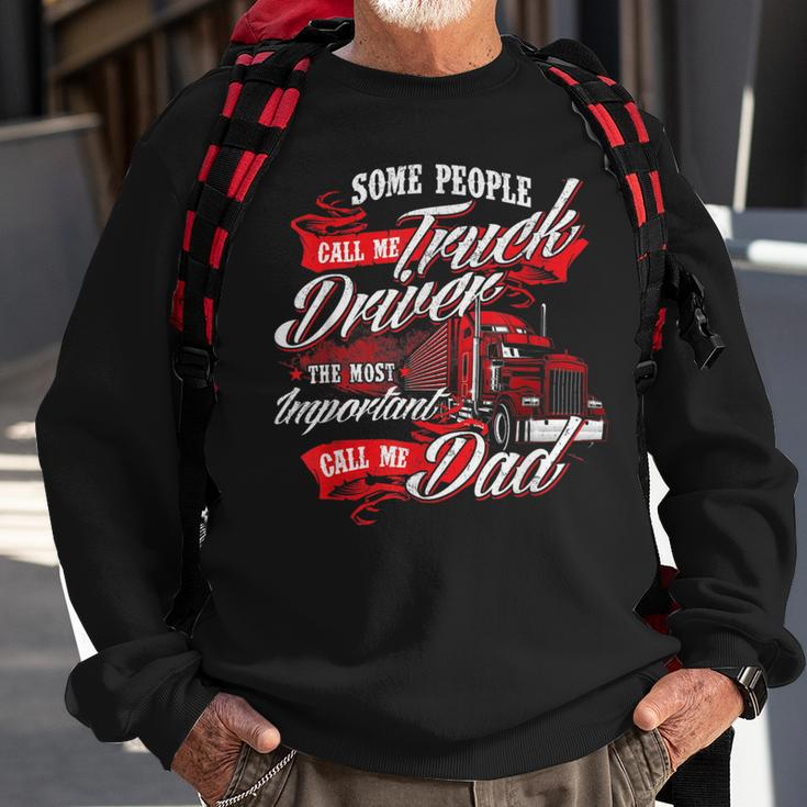 Trucker Truck Driver Dad Trucker Trucking Semi Truck Driver Sweatshirt Gifts for Old Men