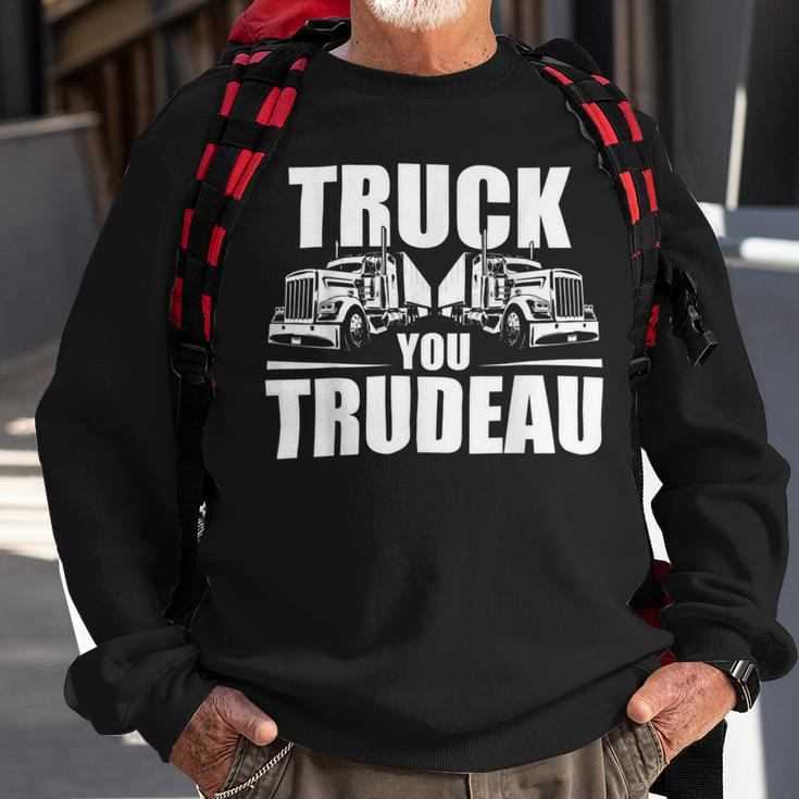 Trucker Truck You Trudeau Canadine Trucker Funny Sweatshirt Gifts for Old Men