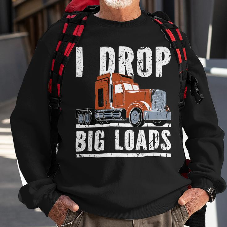 Trucker Trucker Accessories For Truck Driver Diesel Lover Trucker_ V2 Sweatshirt Gifts for Old Men