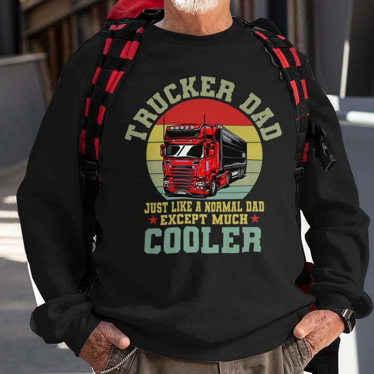 Trucker Trucker Dad Shirt Funny Fathers Day Truck Driver Sweatshirt Gifts for Old Men