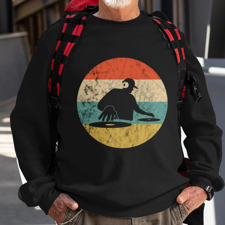 Turntable Beatmaker Edm Techno Dj Disc Retro Vintage Sunset Gift Sweatshirt Gifts for Old Men