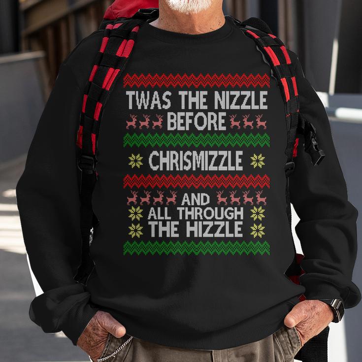 Twas The Nizzle Before Chrismizzle Ugly Christmas Tshirt Sweatshirt Gifts for Old Men