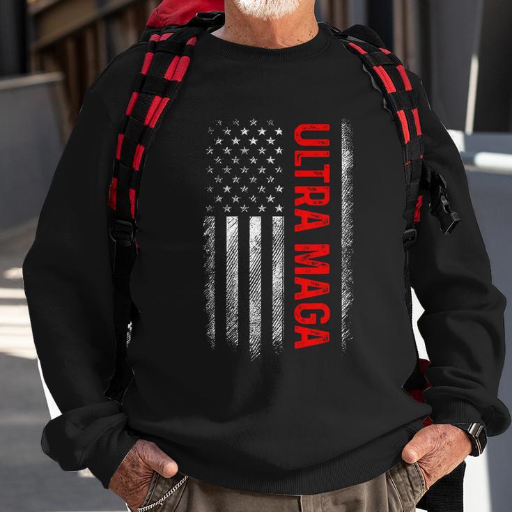 Ultra Maga American Flag Anti Joe Biden Tshirt Sweatshirt Gifts for Old Men