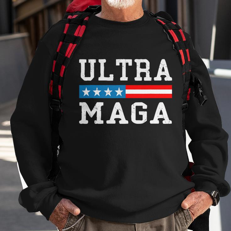 Ultra Mega Patriotic Trump 2024 Republicans American Flag Cute Gift Sweatshirt Gifts for Old Men