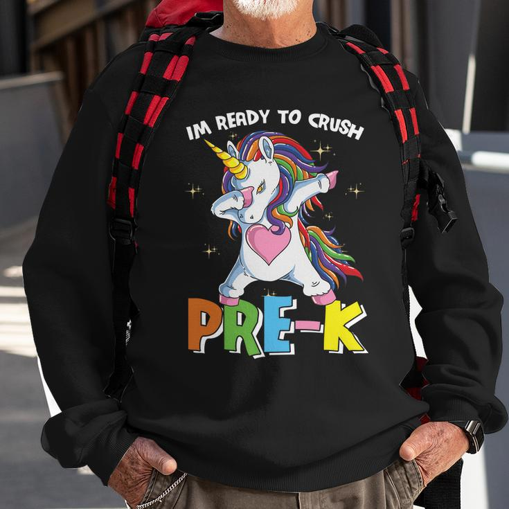 Unicorn Im Ready To Crush Prek Back To School Sweatshirt Gifts for Old Men