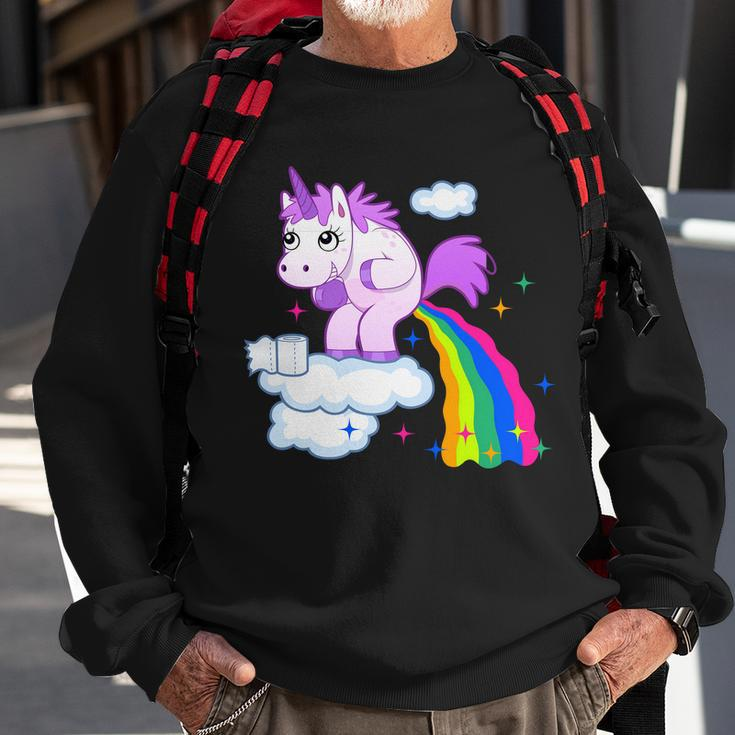Unicorn Pooping A Rainbow Tshirt Sweatshirt Gifts for Old Men
