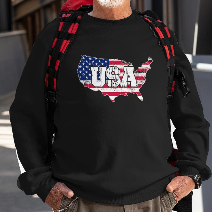 United States Of America 4Th Of July American Flag Sweatshirt Gifts for Old Men