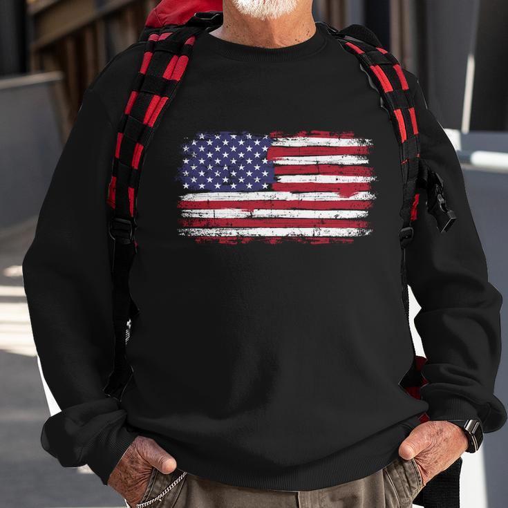 Us Flag Vintage Merican Independence Day On 4Th Of July Great Gift Sweatshirt Gifts for Old Men