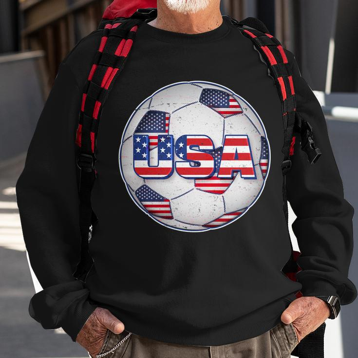 Usa Soccer Team Ball Sweatshirt Gifts for Old Men