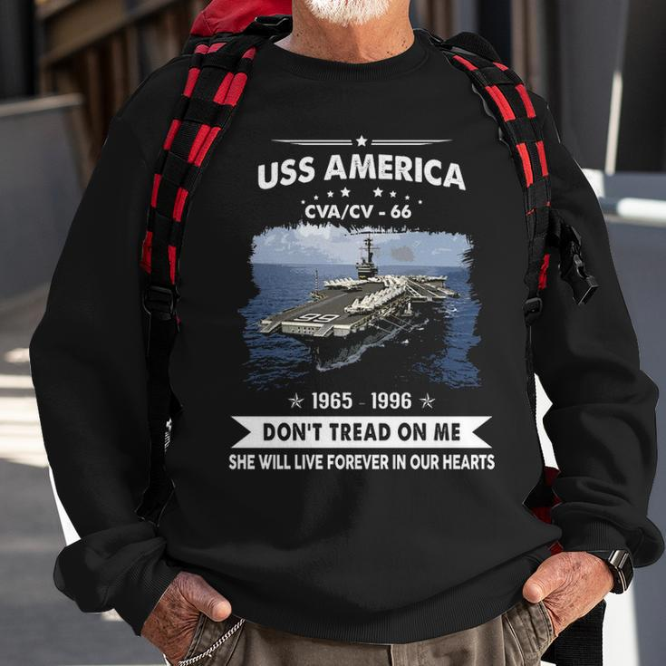 Uss America Cv 66 Cva 66 Front Sweatshirt Gifts for Old Men