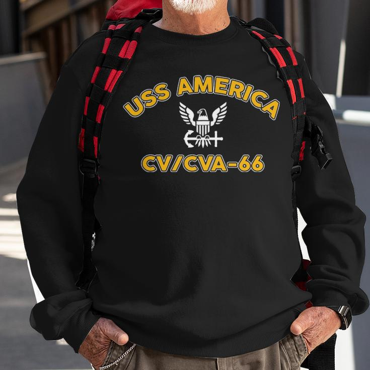Uss America Cv 66 Cva V2 Sweatshirt Gifts for Old Men