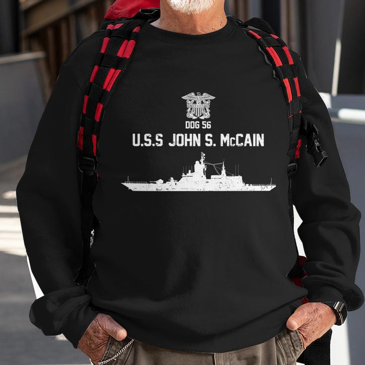 Uss John S Mccain Ddg 56 Navy Ship Emblem Sweatshirt Gifts for Old Men