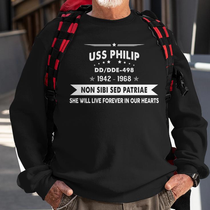 Uss Philip Dd 498 De V2 Sweatshirt Gifts for Old Men