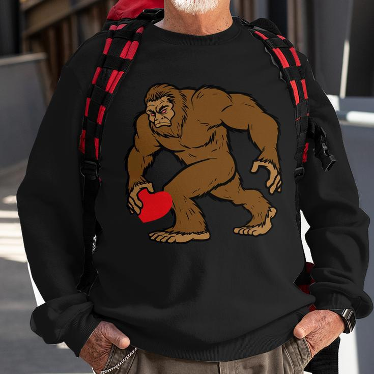 Valentines Day Bigfoot Heart Sasquatch Sweatshirt Gifts for Old Men