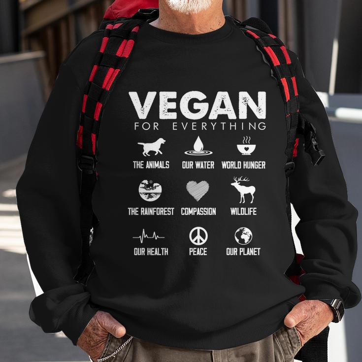 Vegan For Everything Meaningful Gift Earth Day Save The Bees Men Women Gift Sweatshirt Gifts for Old Men