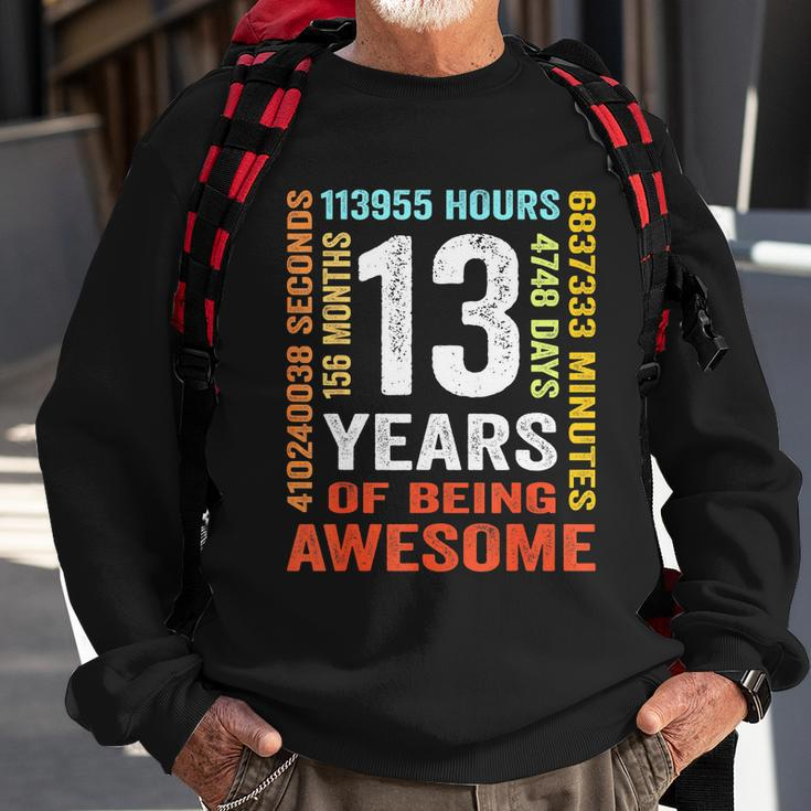 Vintage 13Th Birthday Shirt Gift 13 Years Old Being Awesome Sweatshirt Gifts for Old Men