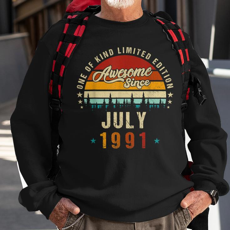 Vintage 31Th Birthday Awesome Since July 1991 Epic Legend Sweatshirt Gifts for Old Men