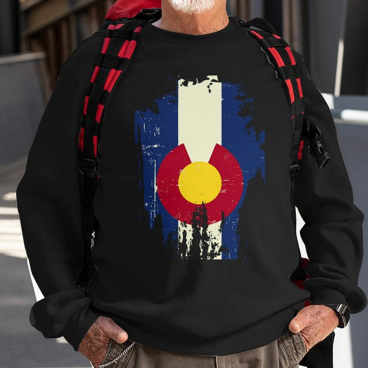 Vintage Colorado State Upside Down Flag Tshirt Sweatshirt Gifts for Old Men