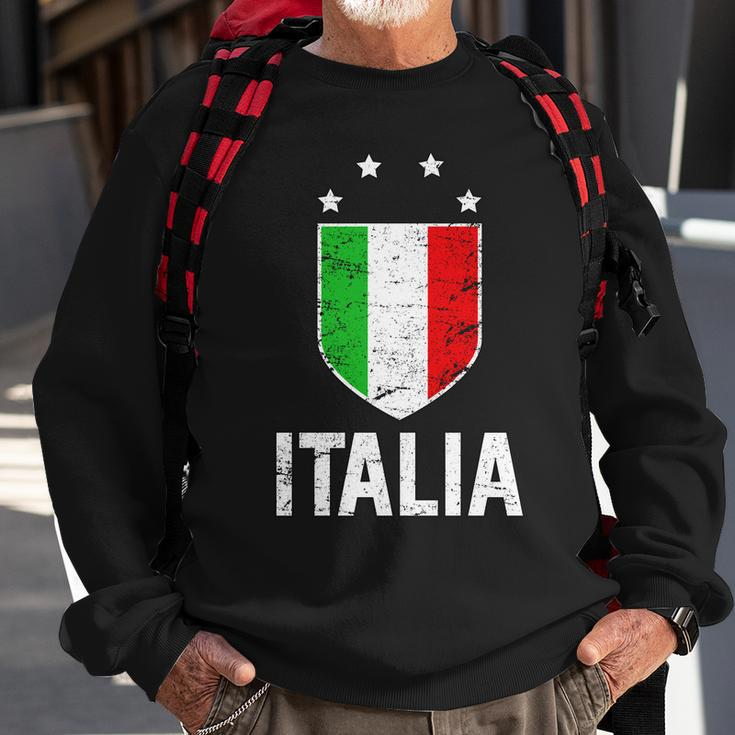 Vintage Italia Shield Crest Sweatshirt Gifts for Old Men