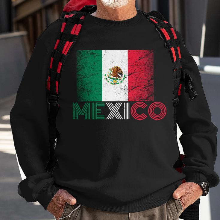 Vintage Mexico Distress Logo Flag Sweatshirt Gifts for Old Men