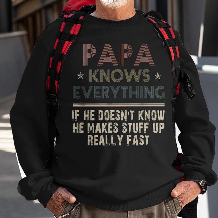 Vintage Papa Know Everything Gift For Fathers Day Sweatshirt Gifts for Old Men