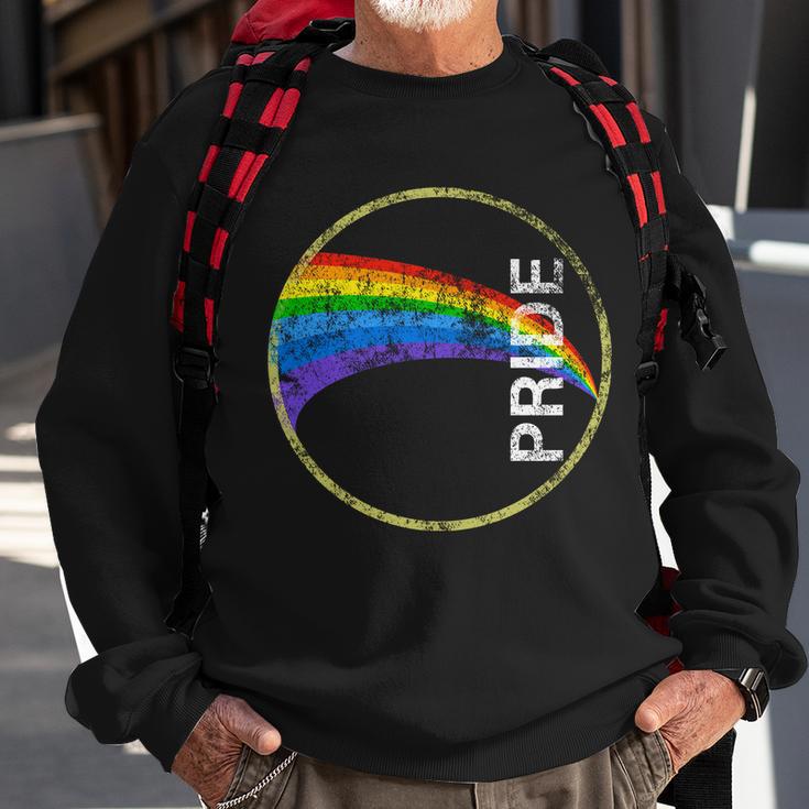 Vintage Rainbow Gay Pride Sweatshirt Gifts for Old Men