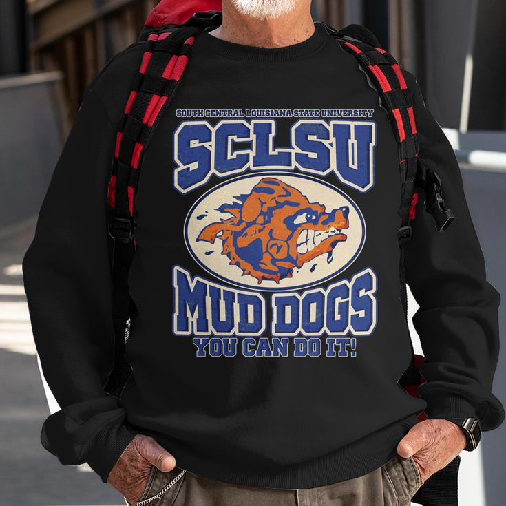 Vintage Sclsu Mud Dogs Classic Football Sweatshirt Gifts for Old Men