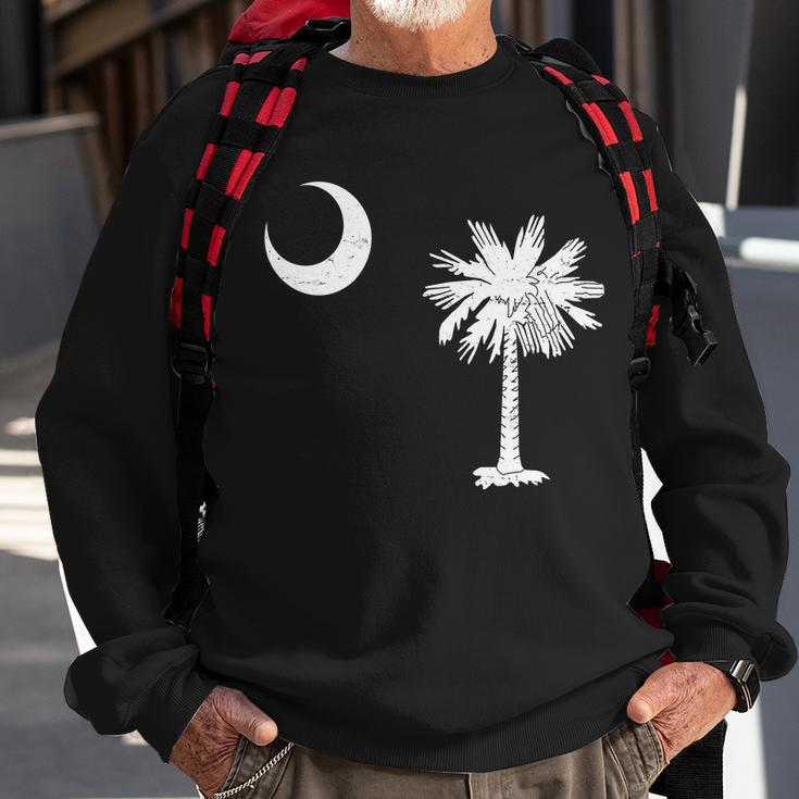 Vintage South Carolina Flag Palmetto Moon Sweatshirt Gifts for Old Men