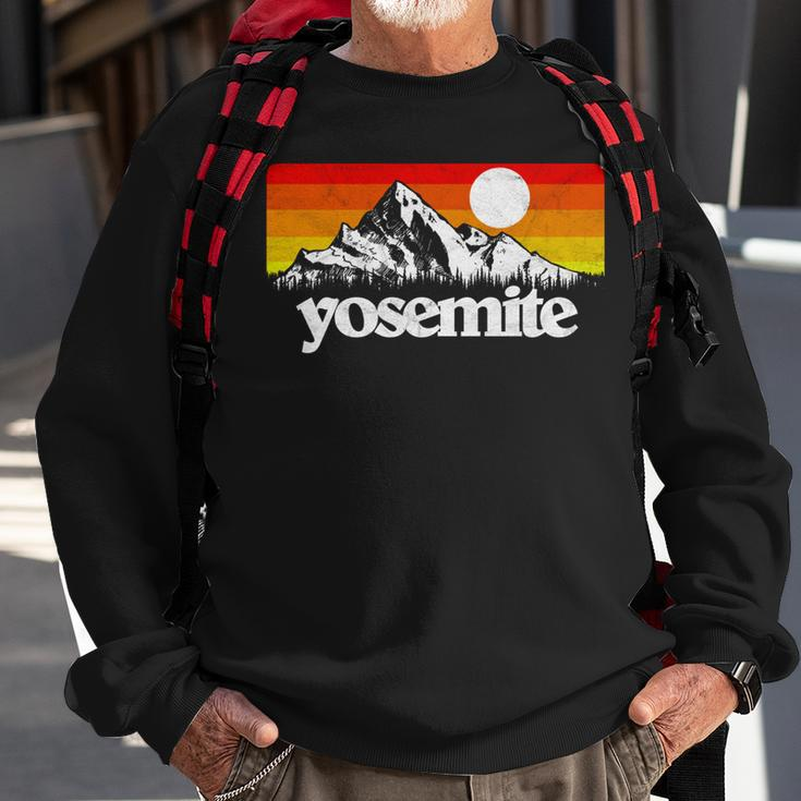 Vintage Yosemite National Park Retro Mountains Sweatshirt Gifts for Old Men