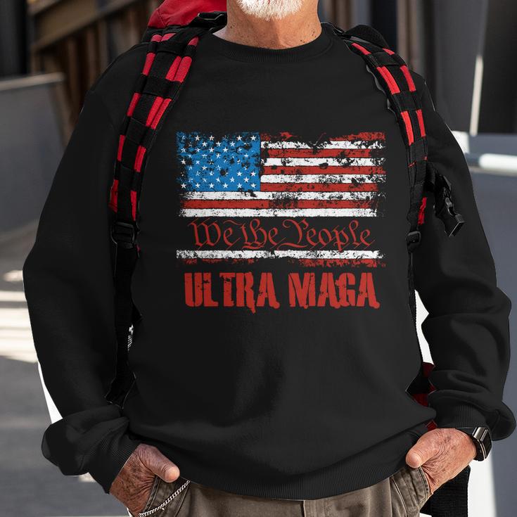 We The People Ultra Maga King Vintage Usa Flag Pride Sweatshirt Gifts for Old Men