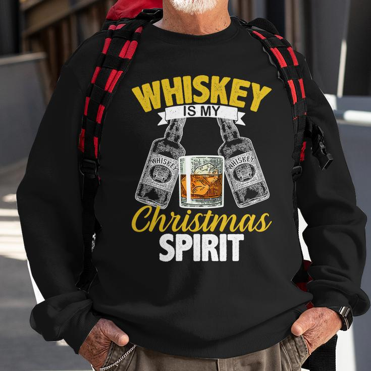 Whiskey Is My Christmas Spirit Tshirt Sweatshirt Gifts for Old Men