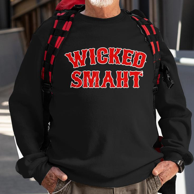 Wicked Smaht Smart Boston Massachusetts Tshirt Sweatshirt Gifts for Old Men