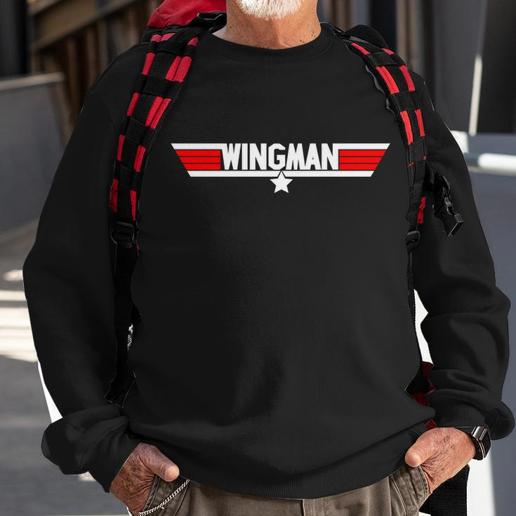 Wingman Logo Sweatshirt Gifts for Old Men