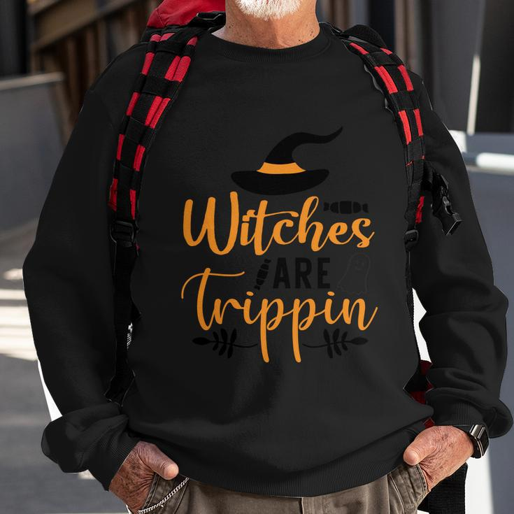 Witches Are Trippin Halloween Quote Sweatshirt Gifts for Old Men