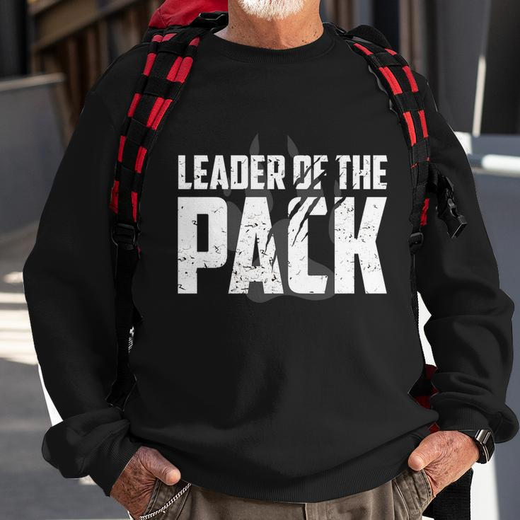 Wolf Pack Gift Design Leader Of The Pack Paw Print Design Meaningful Gift Sweatshirt Gifts for Old Men