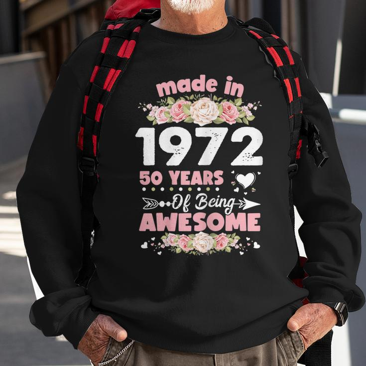 Womens 50 Years Old Gifts 50Th Birthday Born In 1972 Women Girls Sweatshirt Gifts for Old Men