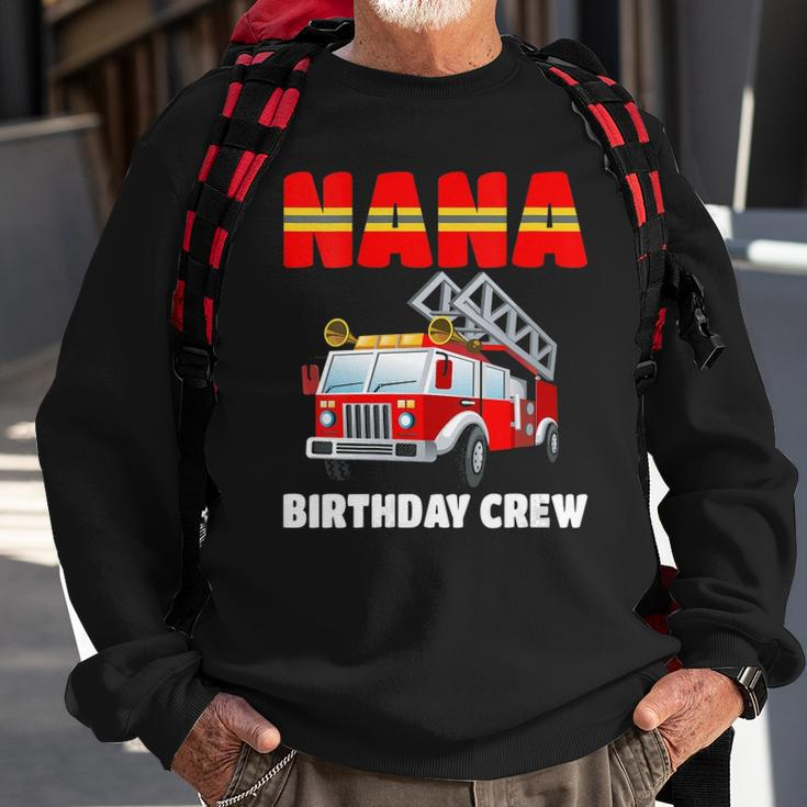 Womens Nana Birthday Crew Fire Truck Birthday Fireman Sweatshirt Gifts for Old Men