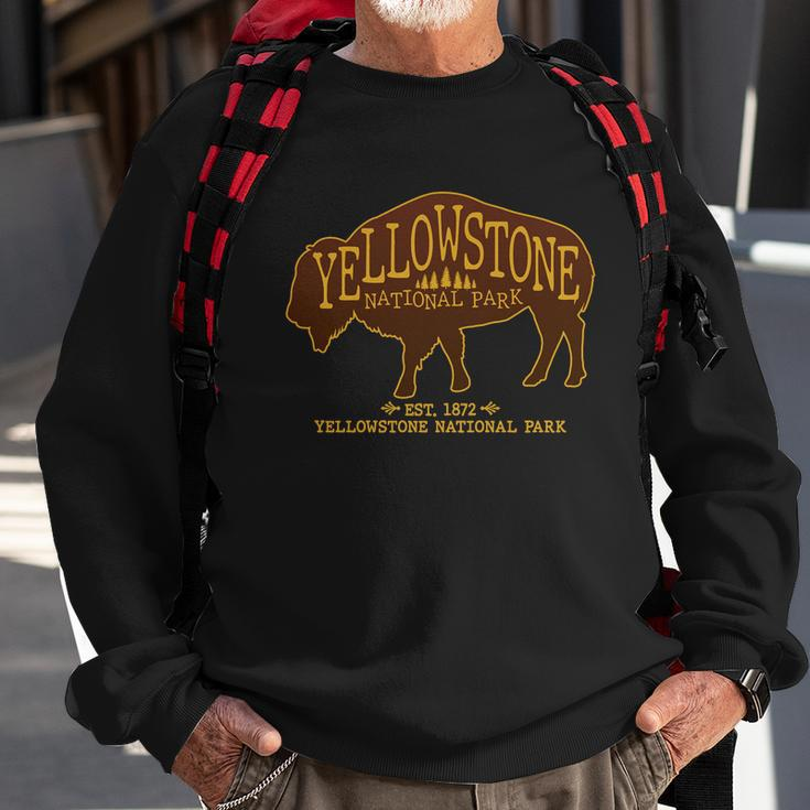 Yellowstone National Park Est 1872 Buffalo Logo Tshirt Sweatshirt Gifts for Old Men