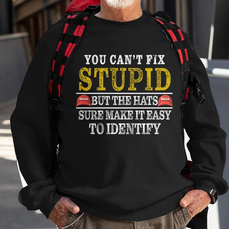 You Cant Fix Stupid But The Hats Sure Make It Easy To Identify Funny Tshirt Sweatshirt Gifts for Old Men