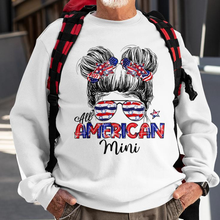 All American Mini 4Th Of July Usa Flag Kids Sweatshirt Gifts for Old Men
