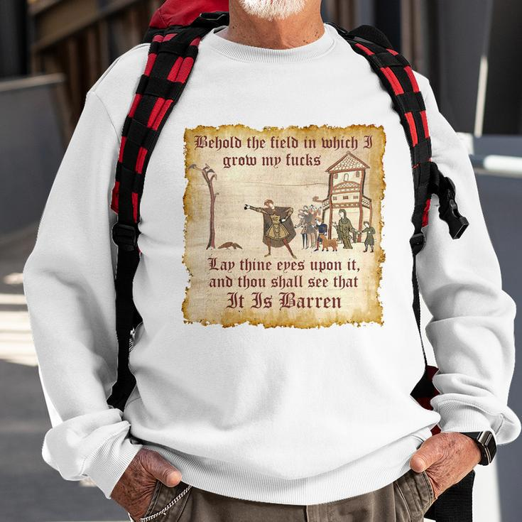 Behold The Field Medieval Dank Meme Sweatshirt Gifts for Old Men