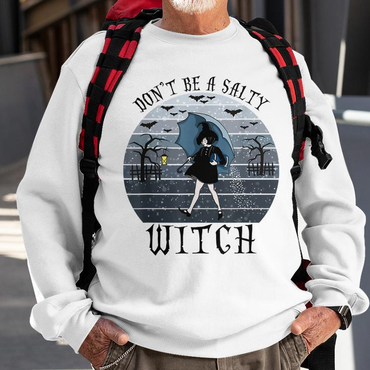 Dont Be A Salty Witch Vintage Halloween Costume Sweatshirt Gifts for Old Men