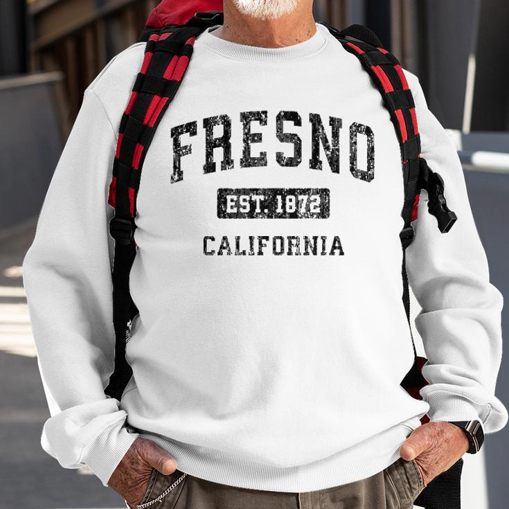 Fresno California Ca Vintage Sports Design Black Design Sweatshirt Gifts for Old Men