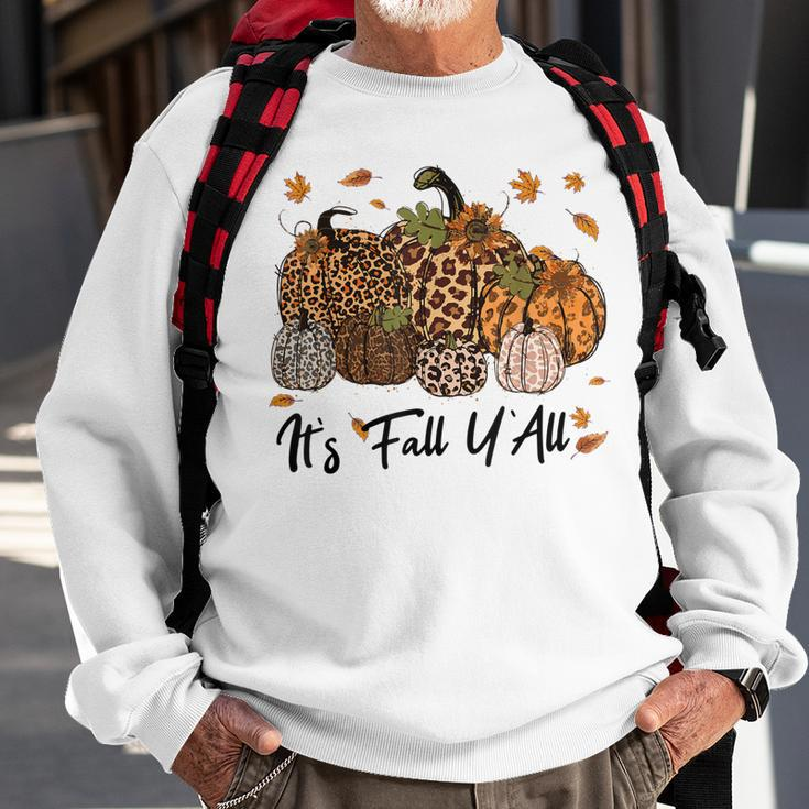 Funny Its Fall Yall Pumpkin For Women Funny Halloween Sweatshirt Gifts for Old Men