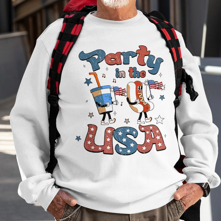 Funny Party In The Usa 4Th Of July Hot Dog Patriotic Kid V2 Sweatshirt Gifts for Old Men