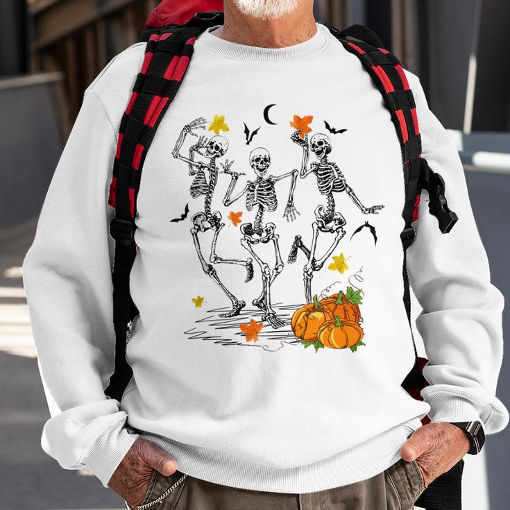 Funny Skeletons Dancing Halloween Dancing Sweatshirt Gifts for Old Men